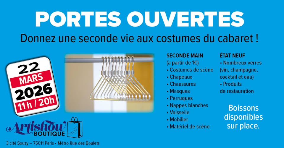 BOUTIQUE ARTISHOW JOURNEE PORTES OUVERTES !!