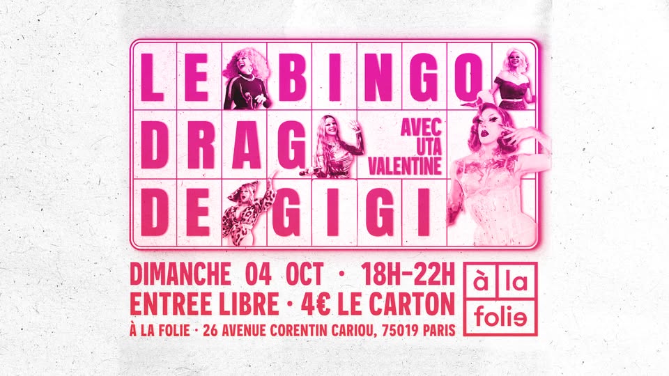 Bingo Drag de Gigi Von Dredee à la Folie! avec Uta Valentine