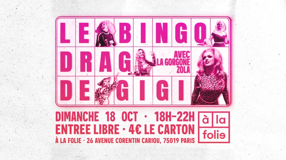 Bingo Drag de Gigi Von Dredee à la Folie! avec La Gorgone Zola