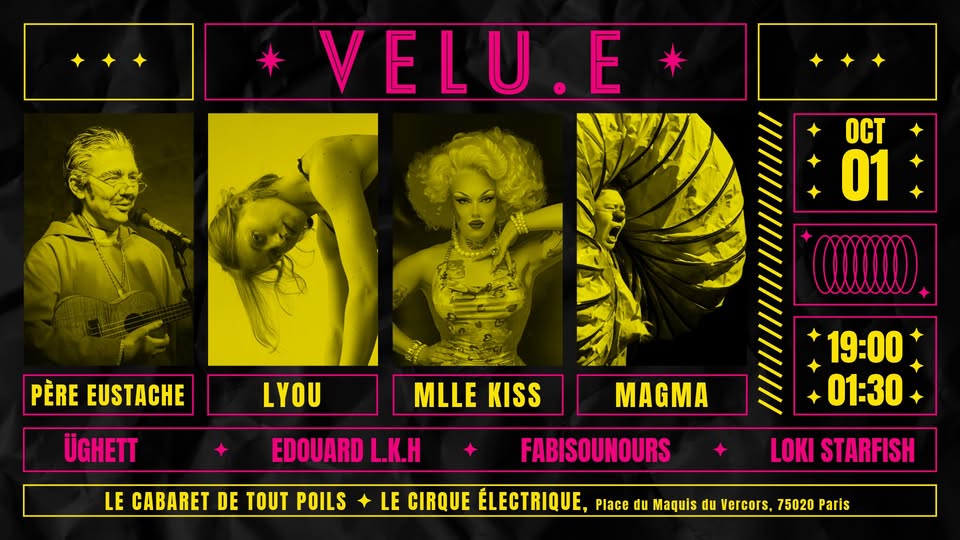 Velu.e - Cabaret & Afterwork - Cirque Electrique